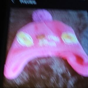 Disney Pink Knit Hat with Pom Pom